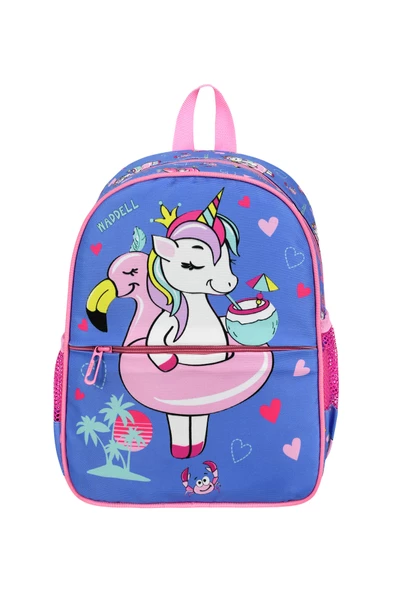 Waddell Lila Flamingo Desenli Anaokulu Kreş Sırt Çantası 24110 - 3