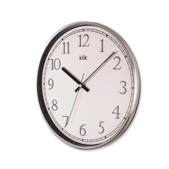 KLİK SLİM GÜMÜŞ DUVAR SAATİ - 2