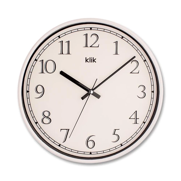 KLİK SLİM BEYAZ DUVAR SAATİ