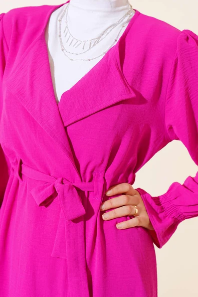 Belden Bağlamalı Kap Fuşya - Resim 4