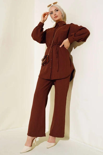 İpli Bürümcük Takım Kahve ürün görseli 1