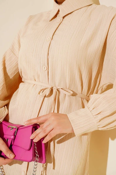 İpli Bürümcük Takım Bej - Resim 4