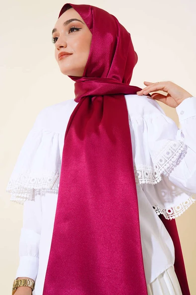Pırlanta Abiye Şal Magenta - 1