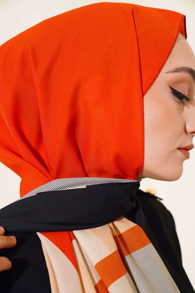Kalın Çizgili Medine Şal Kiremit - 4