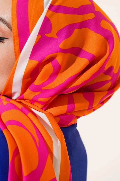 Dijital Medine Şal Oranj - Resim 3