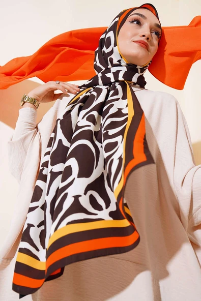 Dijital Medine Şal Kahve - Resim 2