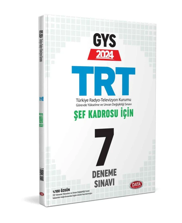Data 2024 GYS TRT Şef Kadrosu 7 Deneme Görevde Yükselme Data Yayınları - 3