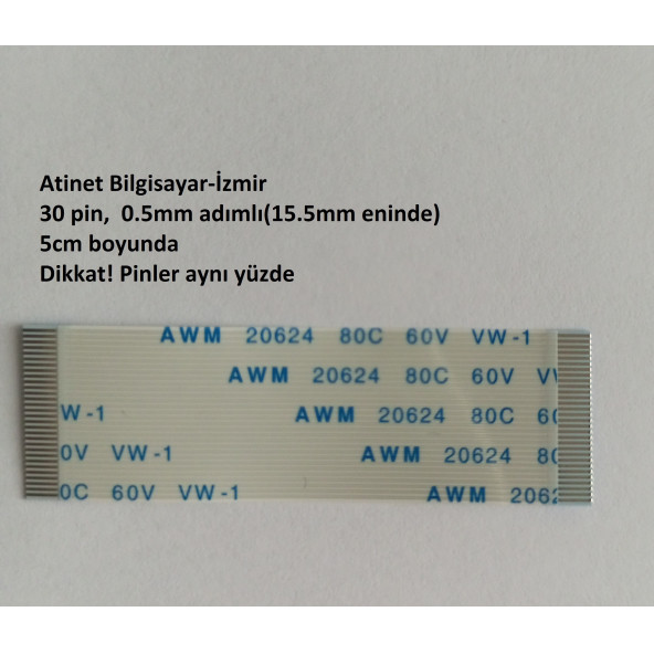 Awm 20624 80C 60V Vw-1 Flex Kablo 30 Pin  5Cm 30-0.5-5A