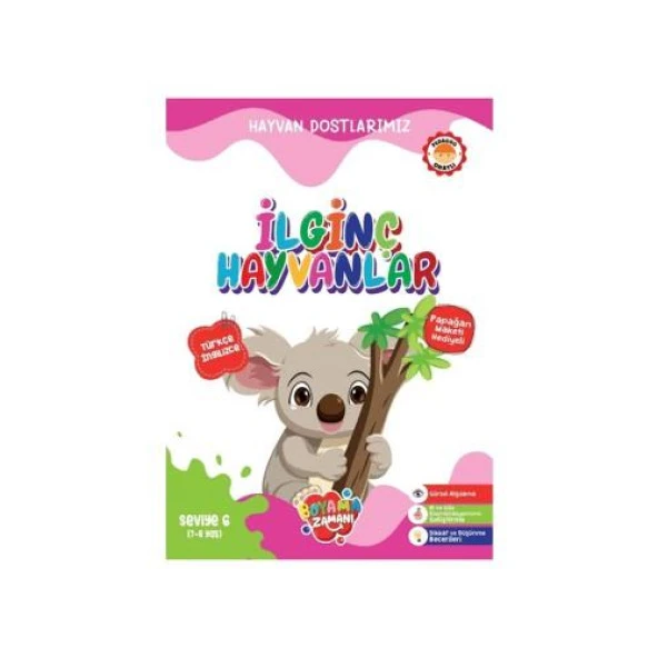 Boyama Zamanı Hayvan Dostlarımız – İlginç Hayvanlar Seviye 6