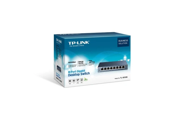 Tp-Link 8 Port 10-100-1000 Mbps Switch Çelik Kasa % 72 Enerji Tasarruflu Gigabit Switch - 2