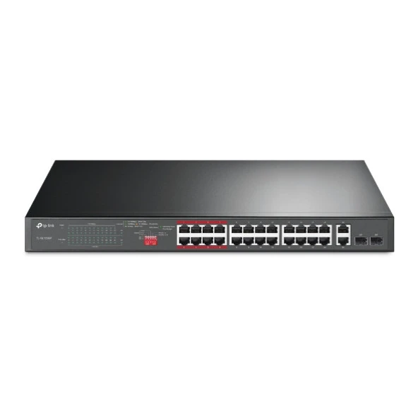 Tp-Link 24 Port 10-100 Mbps Poe+ 2 Port 10-100-1000 Mbps Switch 2 Port SFP Çelik Kasa Switch