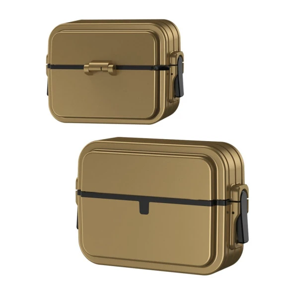 Apple Airpods Pro 1. Nesil ile uyumlu Kılıf Kilit İnce Çizgi Dizayn Case 404 - 2