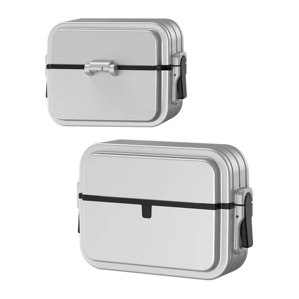 MobaxAksesuar Apple Airpods Pro 2. Nesil ile uyumlu Kılıf Kilit İnce Çizgi Dizayn Case 404 - Resim 4