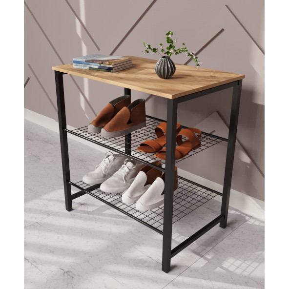 Eportatif Dar Metal Ayakkabılık Vestiyer 3 Katlı Ayakkabılık 1304 - 2