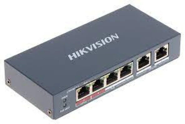 Hikvision 4 Portlu 10-100 Fast Ethernet Switch- 4 Port Poe 35W Switch