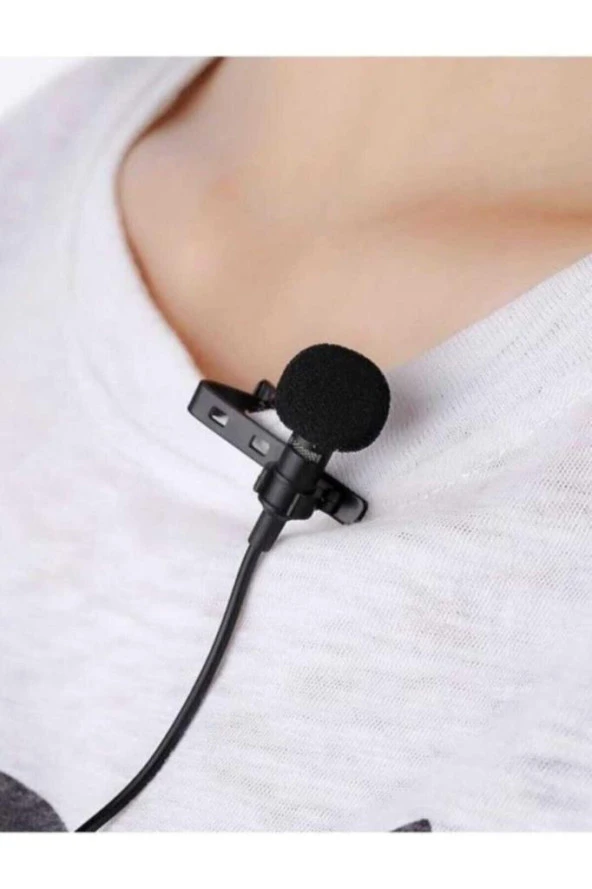 Kablolu 3.5mm Jack Hd Ses Kaydı Youtuber Tiktok Profesyonel Yaka Mikrofonu - 5