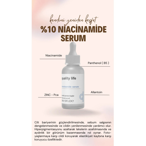 Niacinamide Cilt Serumu - ( Niacinamide 10% Zinc 1%) Yenileyici Leke Akne Sivilce Karşıtı Serum - 2