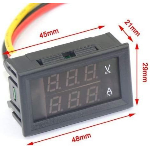 Dijital Volt-Ampermetre DC 0-100V 0-10A - 2