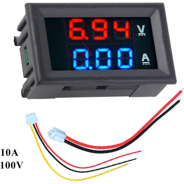 Dijital Volt-Ampermetre DC 0-100V 0-10A - 4