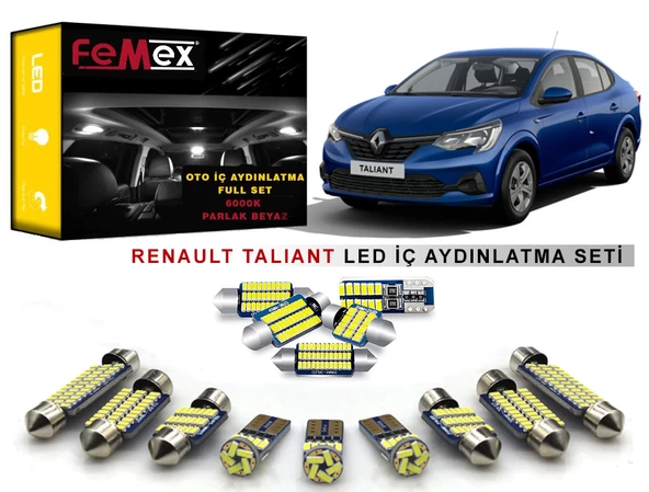 Renault Taliant LED İç Aydınlatma Ampul Seti FEMEX Parlak Beyaz