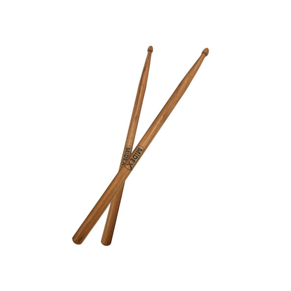 Midex OAK-110-7A Ahşap Meşe Ağacı Bateri Baget Davul Bageti 7A Drumsticks (1 Çift)