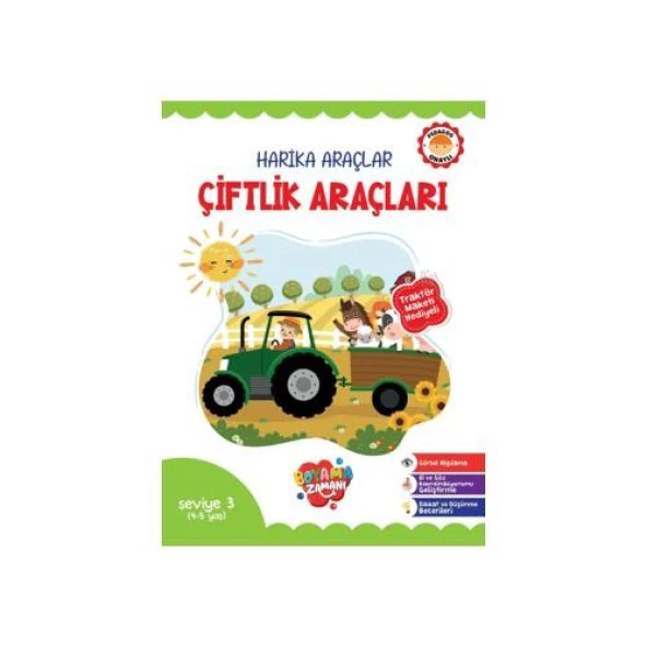 Boyama Zamanı Harika Araçlar - Çiftlik Araçları Seviye 3