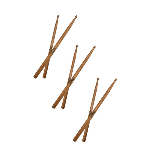 Midex OAK-110-7A-3X Ahşap Meşe Ağacı Bateri Baget Davul Bageti 7A Drumsticks (3 Çift)