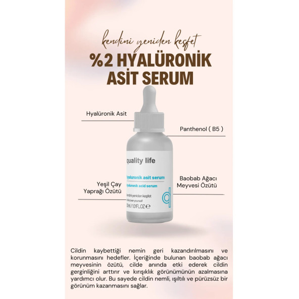 Hyaluronik Asit Cilt Serumu Yaşlanma Ve Kırışıklık Karşıtı Nemlendirici Yenileyici Cilt Serumu - 3