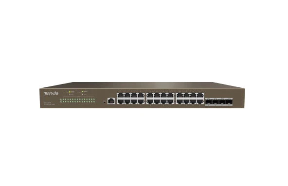 Tenda 24 Port 10-100-1000 Switch 4 Port SFP L2 Çelik Kasa Rack Mount Yönetilebilir Switch ürün görseli
