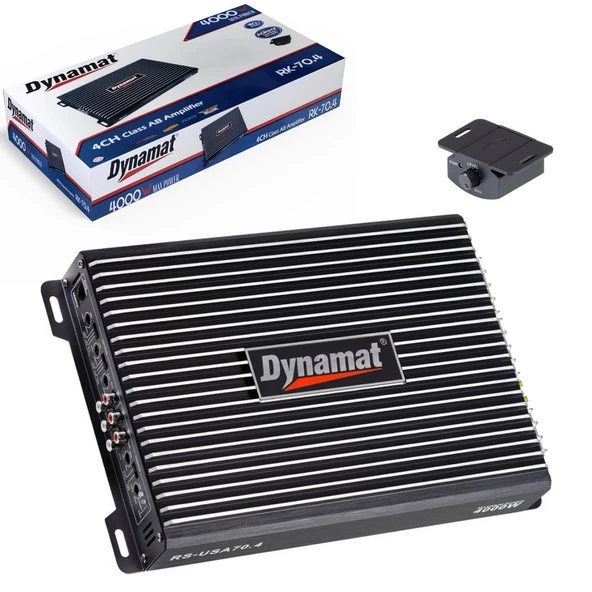 DYNAMAT RK-70.4 Oto Anfi Stereo 4000 Watt 4 Kanal Bass Kontrol