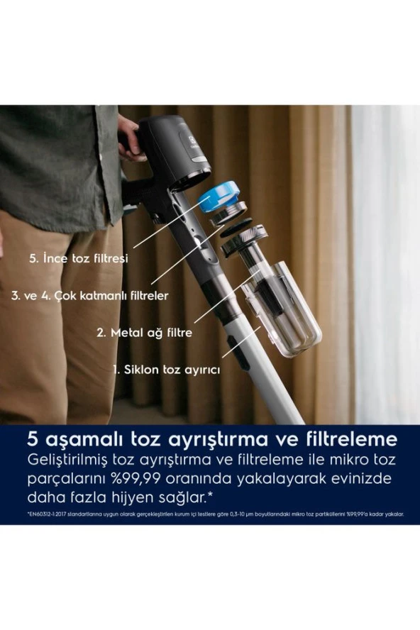Ep81ub25gg Hygenic 800 Cordless Cleaner 25.5 V Dikey Şarjlı Süpürge - 8
