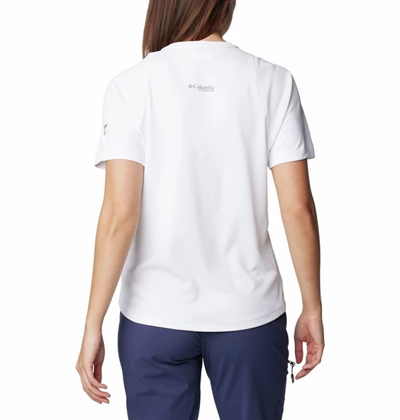 Columbia Summit Valley Short Sleeve Crew Kadın Kısa Kollu Tişört AK5544-100 - Resim 2