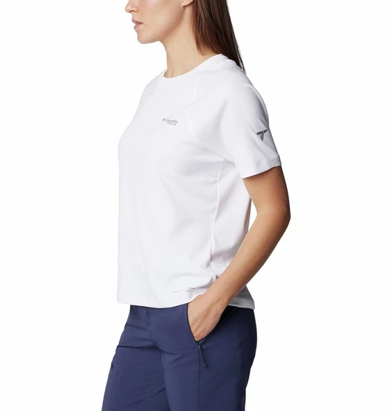 Columbia Summit Valley Short Sleeve Crew Kadın Kısa Kollu Tişört AK5544-100 - Resim 3