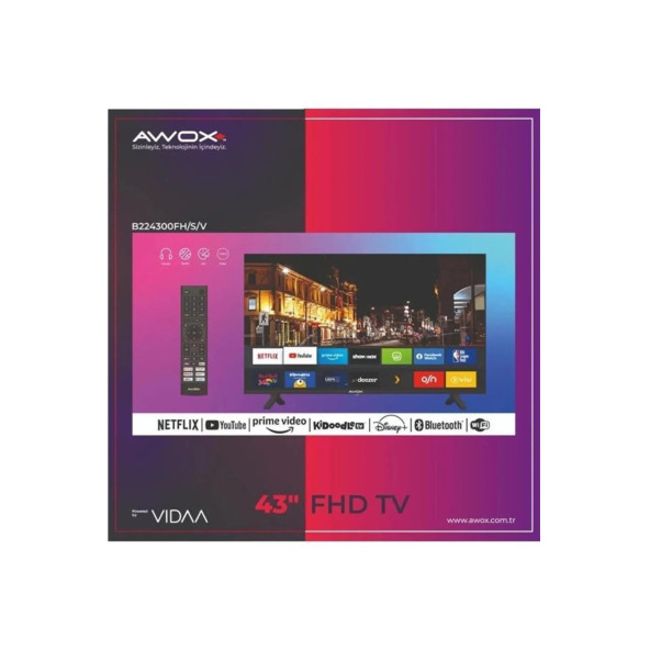AWOX 43 SMART LED TV (B224300FH/S/V)