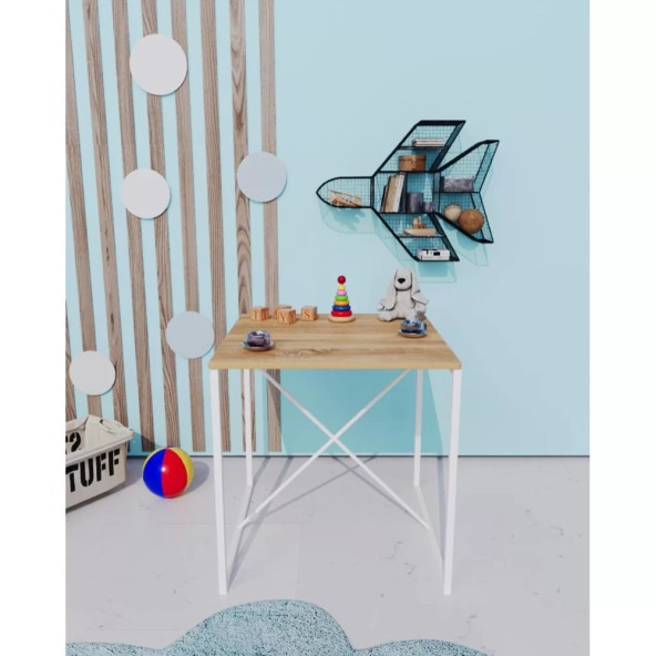 Eportatif Aktivite Masası Çocuk Etkinlik Oyun Çalışma Masa Ve Sandalye Çam - 4