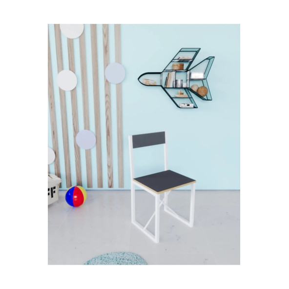 Eportatif Aktivite Masası Çocuk Etkinlik Oyun Çalışma Masa Ve Sandalye Füme - 3