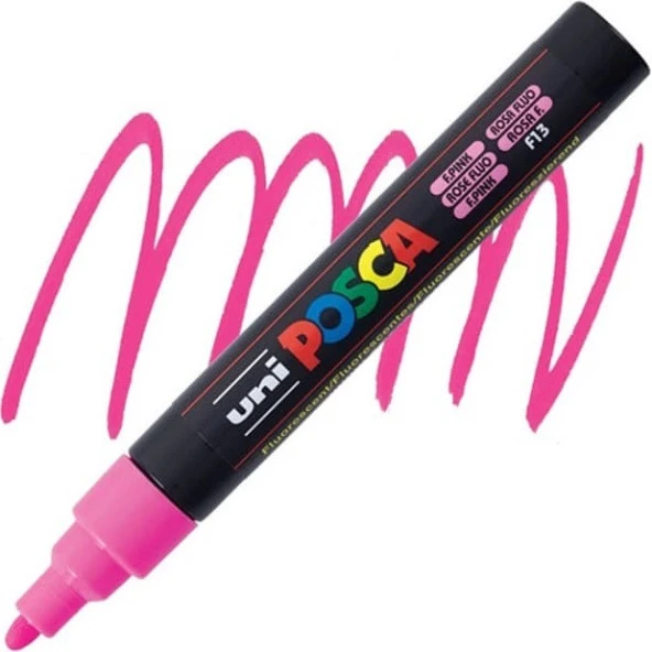 Uni Posca Pc-5m Boyama Markörü 1.8-2.5 mm Floresan Pembe ürün görseli 1