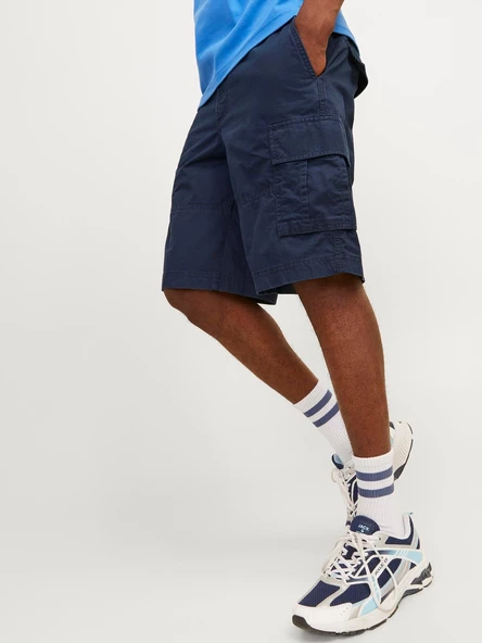 JACK JONES Erkek Uzun Kargo Şort Kapri 12253222 - Resim 6