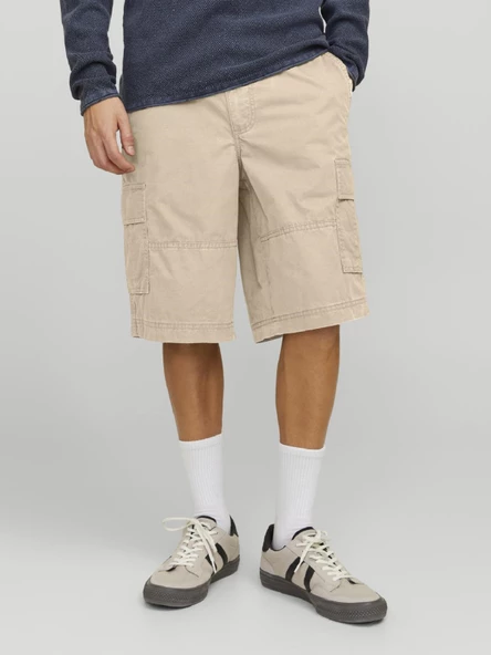 JACK JONES Erkek Uzun Kargo Şort Kapri 12253222