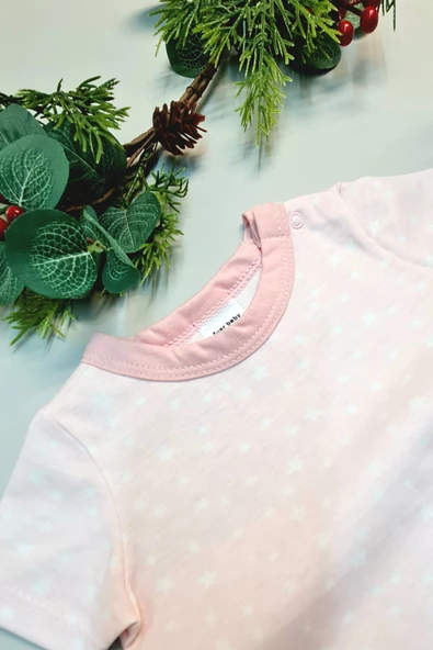 Bebek Yazlık Kısa Kol Şort Tek Parça Çıtçıtlı Tulum Zıbın Hediyelik - Resim 3