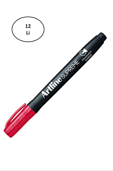 Artline Supreme Permament Markör 1.0 Mm Kırmızı 12'li