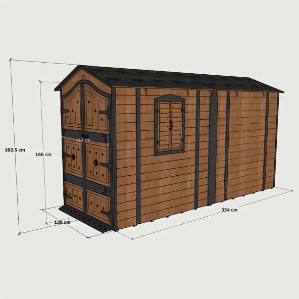 MANDU Ahşap XL Depolama Evi - 8