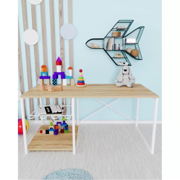 Eportatif Çocuk Çalışma Masası Ve 2 Sandalyeli Oyun Etkinlik Aktivite Masası Çam