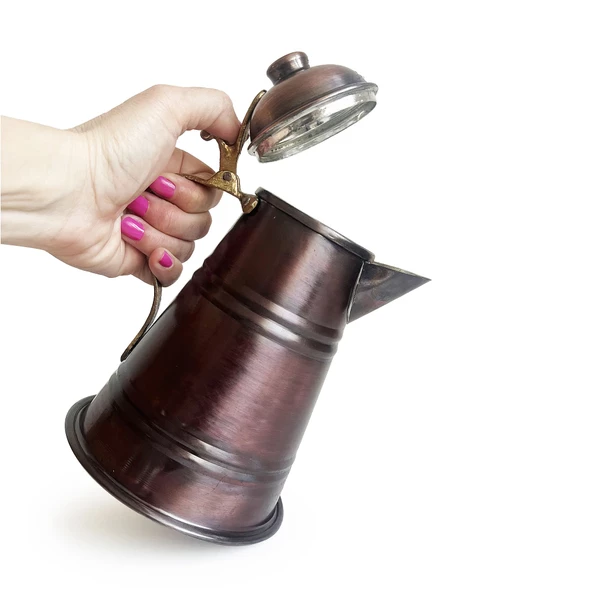 Shark Anatolia Kervan Bakır Sürahi, Sütlük 1 Litre Oksit - 3