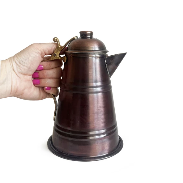 Shark Anatolia Kervan Bakır Sürahi, Sütlük 1 Litre Oksit - 2