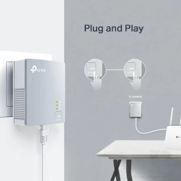 Tp-Link 500Mbps Tak-Kullan %85 Enerji Tasarruflu 300 Metre Mesafeli Nano Powerline Adaptör - 2