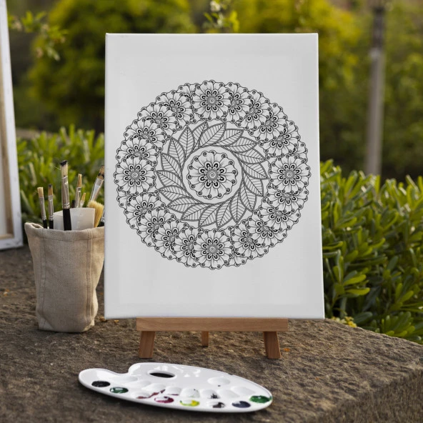 Desen Mandala Tuval Boyama No27