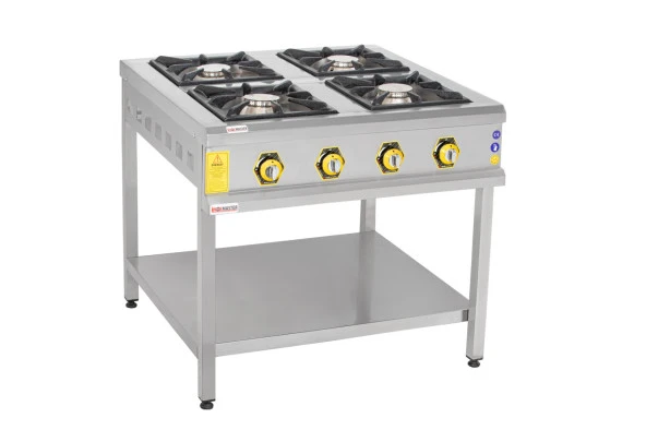 İnoxmaster Taban Raflı Ocak Dörtlü 90x90 Gazlı/Lpg