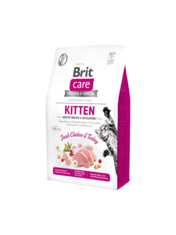 Brit Care Hypo-Allergenic Tavuklu ve Hindili Tahılsız Yavru Kedi Maması 2 Kg B71278