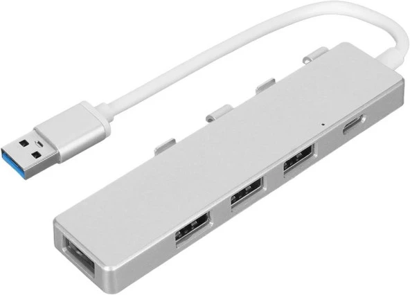 Usb 3.0 4 Usb Port Adaptör Hub Çoklayıcı Aparat 1 Type C Çevirici Aparat